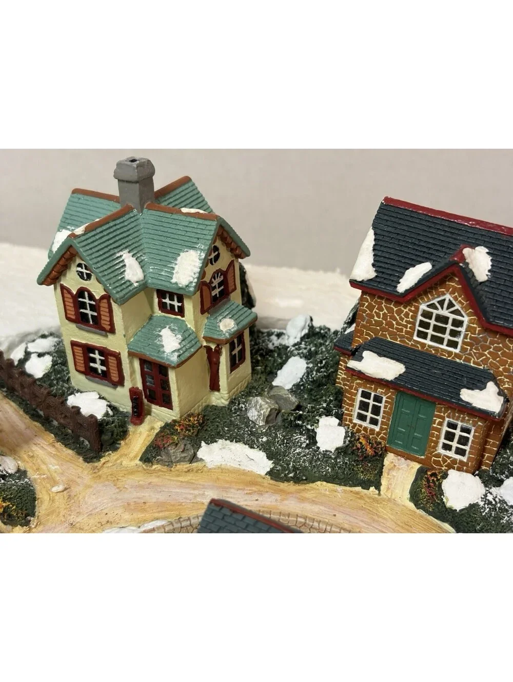 Vintage Simson Giftware Christmas Village Lighted Display Removable Houses
